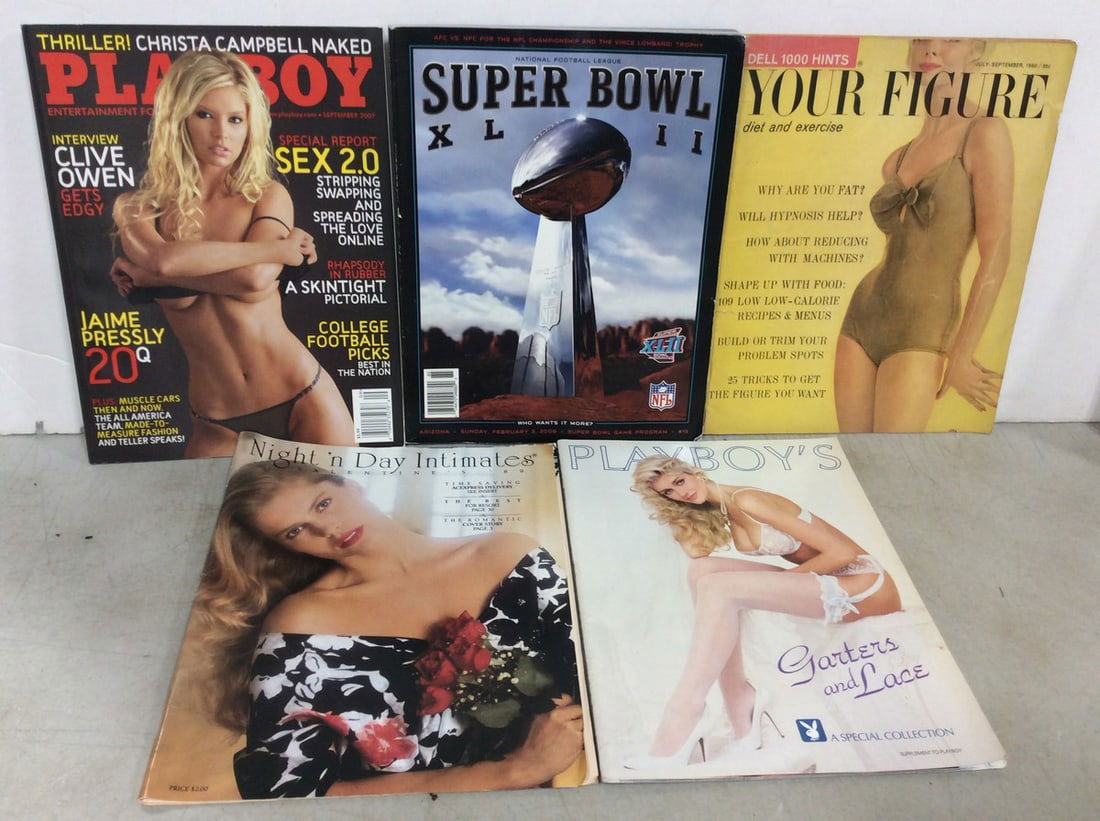 Various Adult Magazines, and Super Bowl XLII Program (1 of 1)