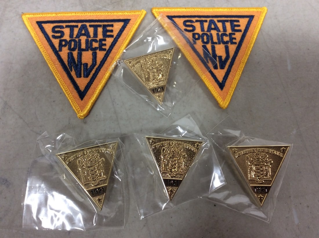 State Police NJ Badges, and 1921 Police Pins: State Police NJ Badges, and 1921 Police Pins