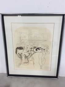 Framed Al Hirschfeld Etching (22inx26in)