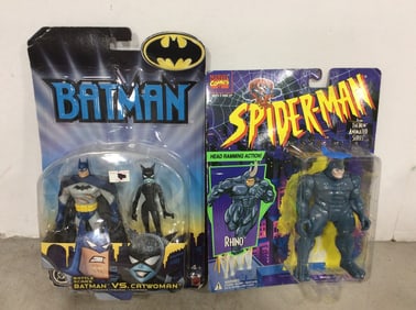 Spiderman and Batman Figures *new in boxes*
