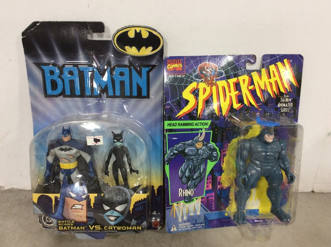 Spiderman and Batman Figures *new in boxes*: Spiderman and Batman Figures *new in boxes*
