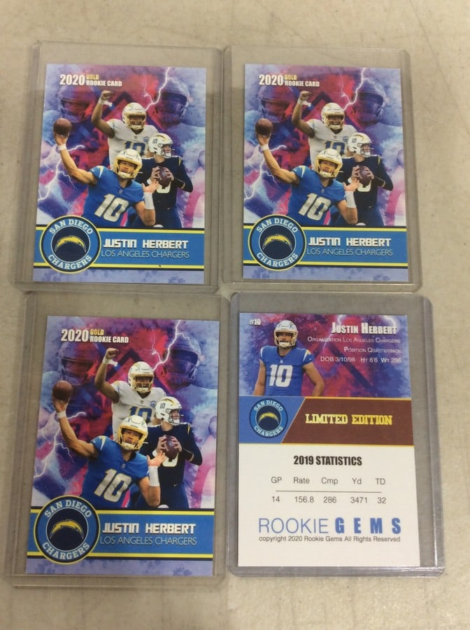 Justin Herbert Football Cards (1 of 1)