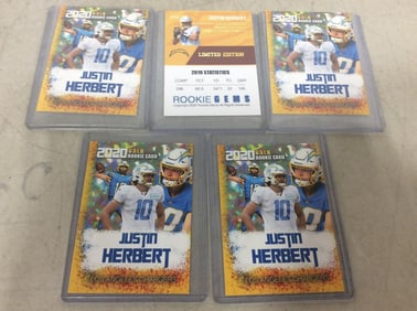 Justin Herbert Collectible Football Cards