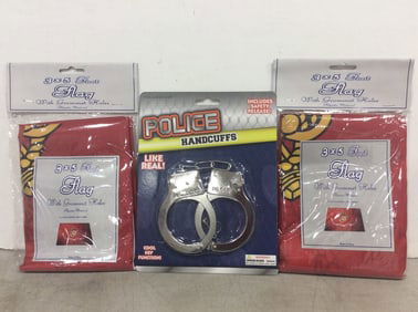 3x5 Flags and Police Handcuffs