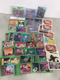 Various Collectible Beetlejuice Cards, and more