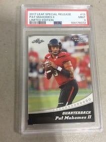 2017 Pat Mahomes LT Graded Card