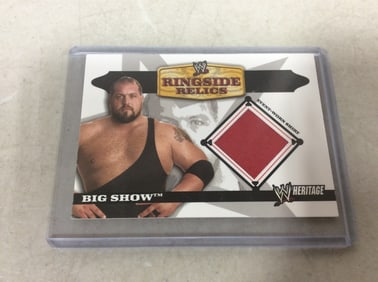 WWE Big Show Card with Event Worn Shirt Fabric