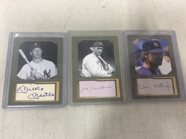 Various Collectible Facsimile Baseball Cards (Mickey Mantle, and more)