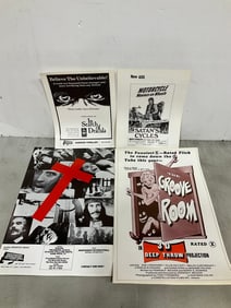 The Groove Room vintage movie poster(11in.x17in.), Satan's cycles print, and more