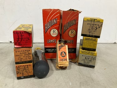 Vintage Projector Lamps *in boxes*
