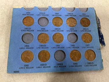 Lincoln Memorial Cent Collection (Some Coins Varying 1961-1969)