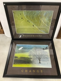 Framed 'Footprint' and 'Change' Motion Photographs (18inx22in)