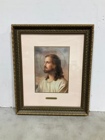 Framed Verse John 8:12 Jesus Wall Decor (18inx21.5in)