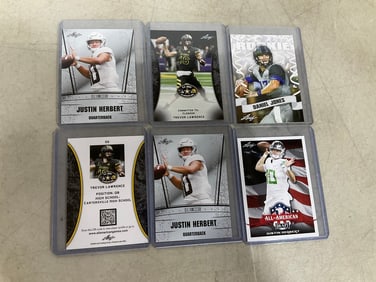 Various Facsimile Baseball Cards (Justin Herbert, Daniel Jones, and more)