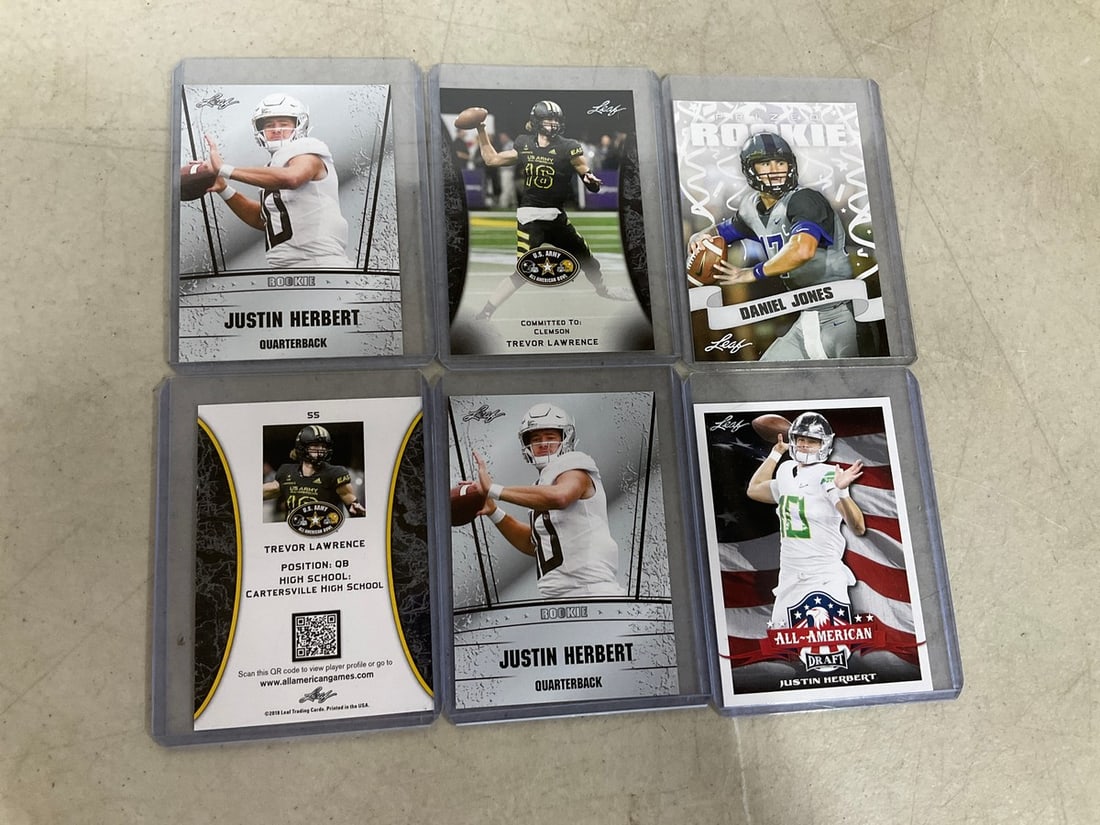 Various Facsimile Baseball Cards (Justin Herbert, Daniel Jones, and more): Various Facsimile Baseball Cards (Justin Herbert, Daniel Jones, and more)