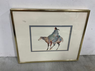 Framed Crow Warrior Artwork (10inx12in)