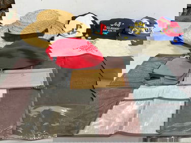 Various Hats, Bags, and Wallet