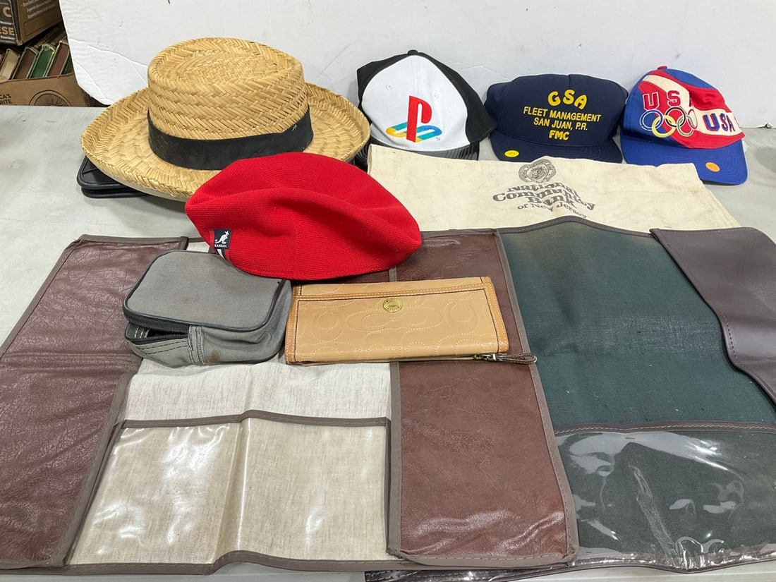Various Hats, Bags, and Wallet: Various Hats, Bags, and Wallet