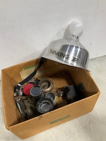 Vintage thinking cap, camera lenses, and more