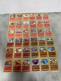 Various Pokemon Cards in Sheets