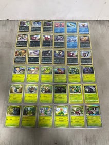 Various Pokemon Cards in Sheets