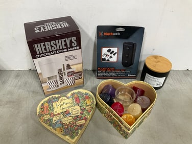 Hershey's chocolate drink maker, blackweb bluetooth audio receiver set, and more