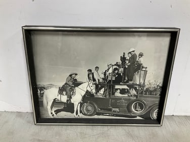 Framed black and white film print(15.5in.x21in.)