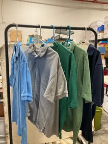 Women's short sleeve shirts/half button shirt(Nautica, Aero, and more-L/XL)-rack not included