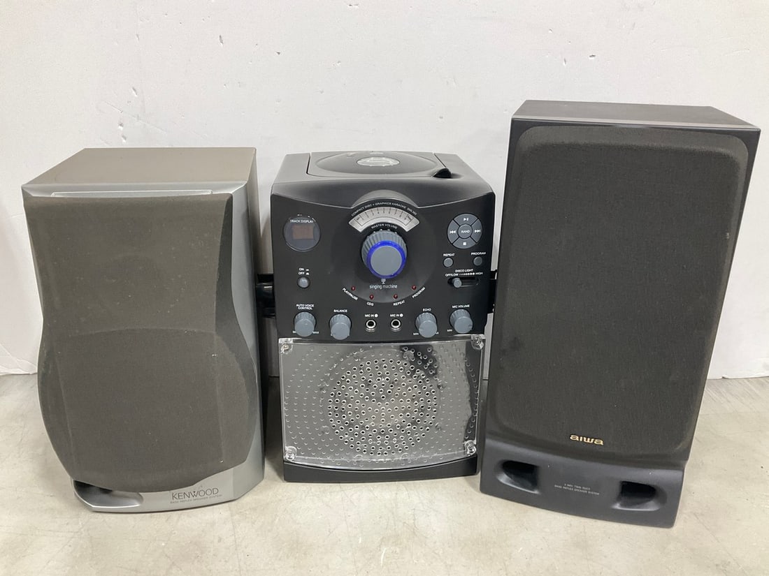 Aiwa/Kenwood Speakers, and Singing Machine (1 of 1)