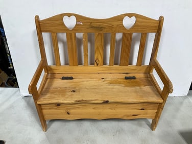 Wooden Bench Organizer (23.5inx25.5inx11.5in)