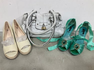Disney Heels (Size 8), Boston Design Studio Wedges (Size: 8m), and B Makowsky Handbag