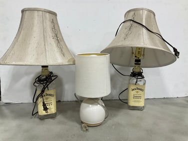 Jack Daniels Lamps, and other small Lamp (Tallest - 20in)