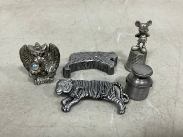 Miniature Pewter Figures (Tallest - 1.75in)