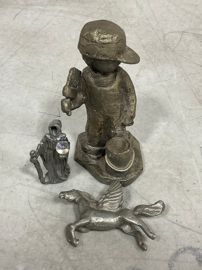 Miniature Pewter Figures (Tallest - 3in): Miniature Pewter Figures (Tallest - 3in)