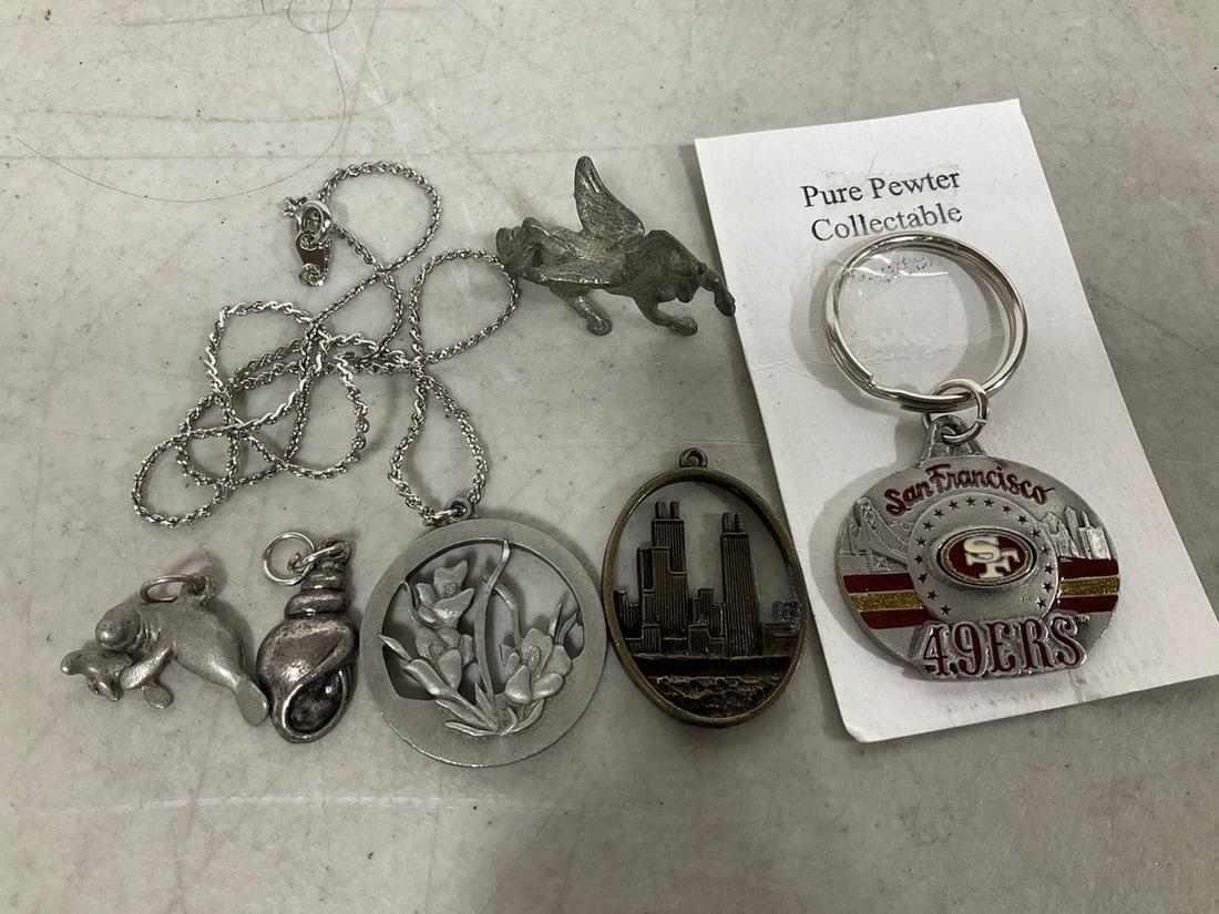 Various Pewter Pendants/Charms (1 of 1)