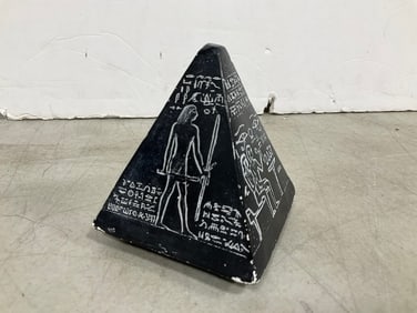 Vintage Egyptian Black Pyramid (4.25in Tall)