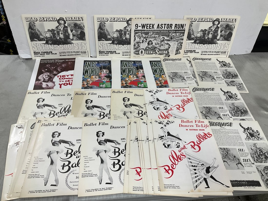 Vintage Film Prints (Satans Sadists, The Queen of Sheba, etc): Vintage Film Prints (Satans Sadists, The Queen of Sheba, etc)