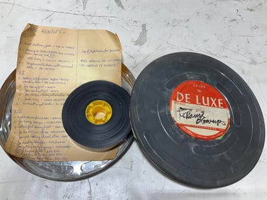 Vintage frame blowups film reel