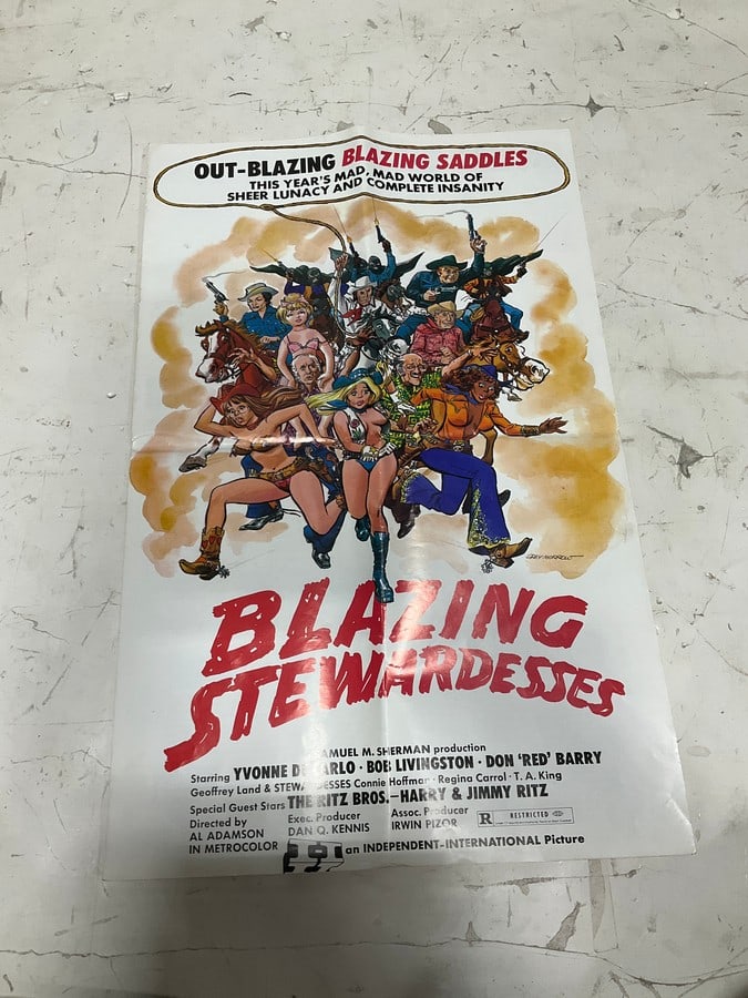 Vintage Blazing Stewardesses film booklet/poster(rated R): Vintage Blazing Stewardesses film booklet/poster(rated R)