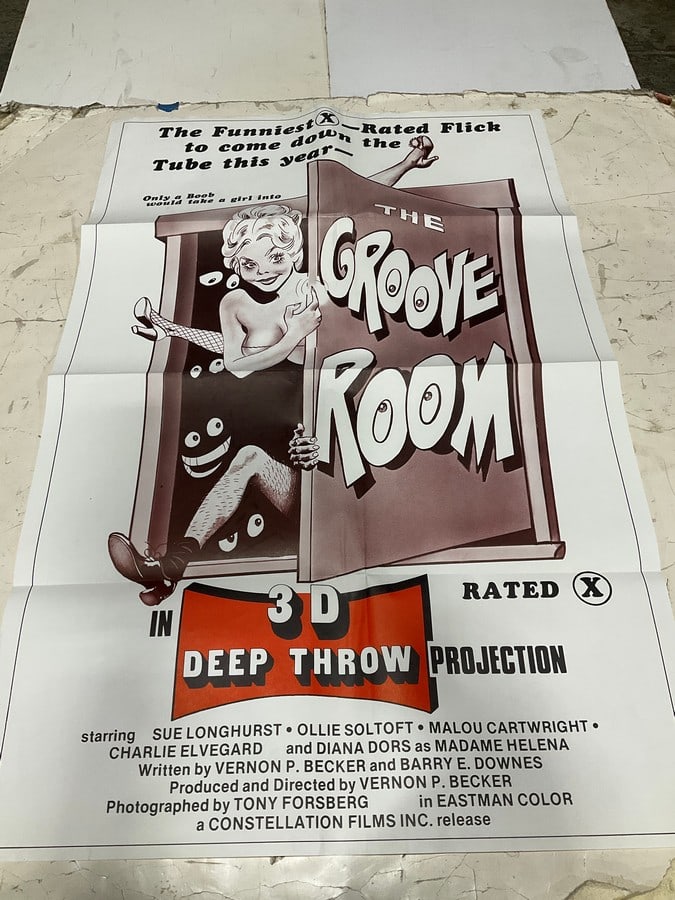 The Groove Room x-rated vintage movie poster(27in.x41in.): The Groove Room x-rated vintage movie poster(27in.x41in.)