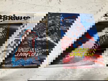 Raiders of the Living Dead film booklet and Applause vintage magazine