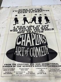 Vintage Chaplin's art of comedy poster(27in.x41in.)
