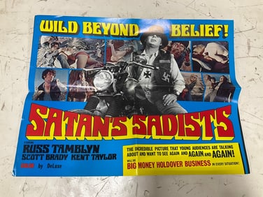 Satan's Sadists film booklet/poster(17in.x22in.)