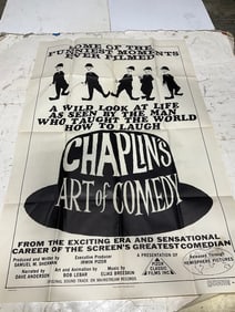 Vintage Chaplin's art of comedy poster(27in.x41in.)