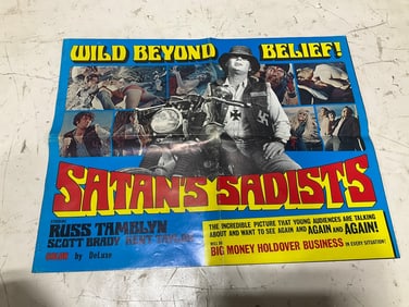Satan's Sadists film booklet/poster(17in.x22in.)