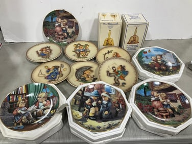 Goebel bells and collectible plates