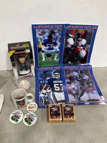 Lawrence Taylor posters(10in.x14in.), Headliners XL Jaromir Jagr collectible(new in package), and