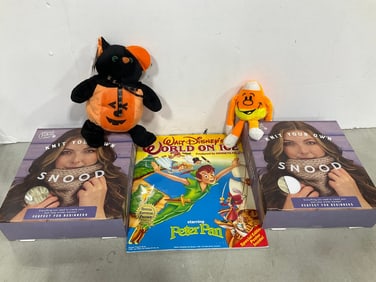 Knit your own Snood kits, Walt Disney's World on Ice book, and more