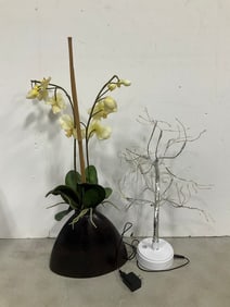 Floral decor(26in.tall) and lighted tree