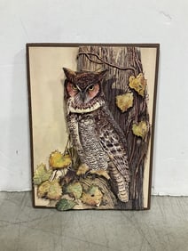 Signed 3D Owl Art (6inx8in)